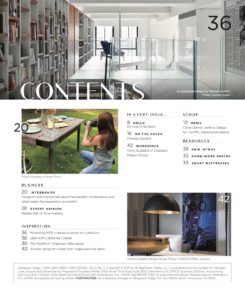 Designers Today magazine, March 2021, contents page
