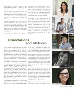 Designers Today magazine, March 2021, article discussing internships, page three