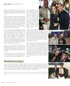 Designers Today magazine, March 2021, article discussing internships, page four