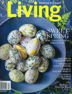 Martha Stewart Living magazine cover. Easter eggs. 