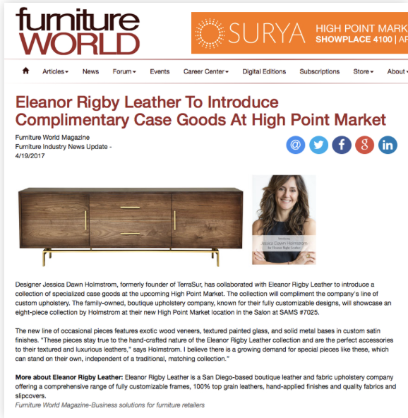 Furniture World article screenshot